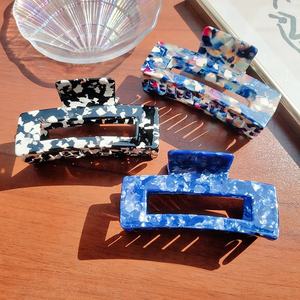 Atacado Big 10.5cm Logotipo Personalizado Moda Oco de Alta Qualidade Tartaruga Shell Acetato Braçadeira De Mandíbula De Cabelo 4.1inch Large Claw Clips - Product Image 3