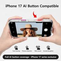 Funda Transparente Antigolpes de TPU con Marco Metálico para Cámara y Botones Metálicos para iPhone 16 15 Pro Max