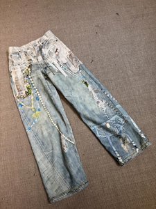 Jean décontracté d'été en denim bleu délavé coupe droite taille basse ample respirant style Y2K pour femme – Vente en gros - Product Image 3