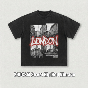 <span class=keywords><strong>T</strong></span>-<span class=keywords><strong>Shirt</strong></span> Streetwear Urban High Street, Maglietta Nera Sbiadita Retrò, 100% Cotone, Grafica Effetto Vissuto, Abbigliamento Oversize per <span class=keywords><strong>Skateboard</strong></span> - Product Image 2