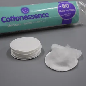 OEM-almohadillas de algodón para eliminar maquillaje Facial, almohadillas de algodón prémium hipoalergénicas, sin pelusa, 100% algodón puro, 80/100/150 unidades