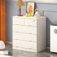Cómoda Moderna de 6 Cajones, Organizador de Almacenamiento para Dormitorio de Madera con Tiradores Metálicos, Mueble Amplio para TV, para Armario, Sala de Estar, Fácil de Montar