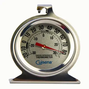 2023 Hot Selling Dial 304 Stainless Steel With Hook And Panel Base Wholesale Freezer Thermometer