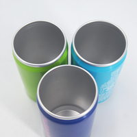 Gobelet à bière en aluminium classique de 350 ml, coloré, jetable, recyclable, avec logo personnalisé, pour boissons froides et fêtes