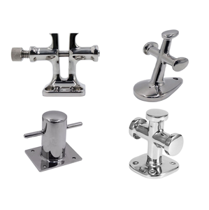 Pilón de amarre marino de alta resistencia, de acero inoxidable 316, con un solo punto de anclaje y abrazadera para sujeción de cuerda, con sujetadores - Product Image 1