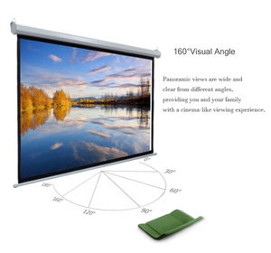Pantalla de proyector eléctrica de 120 pulgadas con control remoto automático interior desplegable motorizado 4K 3D HD pantallas de proyección para películas - Product Image 6