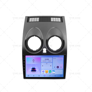 Cadre de tableau de bord stéréo 12.3/10.25 pouces pour <span class=keywords><strong>NISSAN</strong></span> <span class=keywords><strong>Qashqai</strong></span> 2005-2007 Matten noir fabricant Android Auto GPS écran tactile cadre DSP - Product Image 2