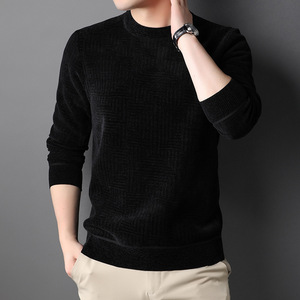 Maglione da <span class=keywords><strong>Uomo</strong></span> Autunno-Inverno 2021 in Ciniglia Lavorata a <span class=keywords><strong>Maglia</strong></span> con <span class=keywords><strong>Velluto</strong></span>, Poliestere/Cotone, Taglie Grandi, Collo Tondo, Casual, con Stampa 3D - Product Image 3