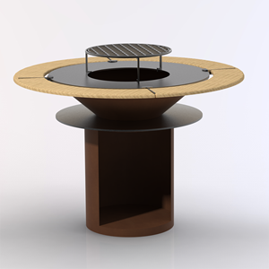 Forniture da Giardino: Barbecue Multifunzione in Acciaio Corten per Patio, Griglia da Esterno e <span class=keywords><strong>Cucina</strong></span> - Product Image 3