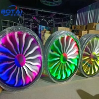 BOTAI moteur d'aviation à haute intensité conception LED ventilateur de plafond 360 faisceau réglable CE/RoHS Certified-1M/1.5M/2M corps de lampe en aluminium
