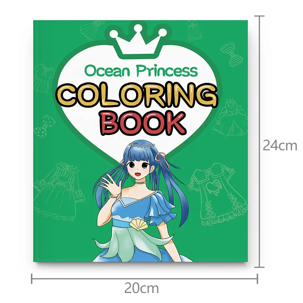 Libro de dibujo chino personalizable para niños, libro para colorear con pintura de princesa