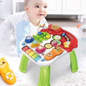 Poussettes d'activités chaudes pour enfants trotteur multifonction, vente en gros de jouets à vendre 5 en <span class=keywords><strong>1</strong></span> marcheur table d'apprentissage du piano pour bébé - Product Image 3