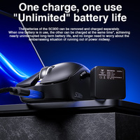 AULA SC900 Mouse nirkabel e-sport, Mouse canggih dengan baterai ringan yang dapat diganti kabel // 2.4G tri-mode