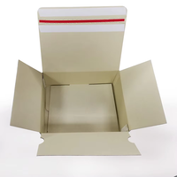 Boîtes rigides en carton brun personnalisées, auto-adhésives, avec fermeture à glissière, bande de déchirure, boîte d'expédition, emballage, revêtement UV, gaufrage, écologique