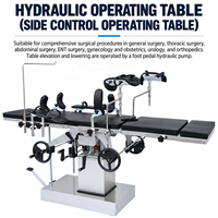 Table d'opération hydraulique avec réglage de la hauteur par pédale, commande latérale, table chirurgicale manuelle pour gynécologie, urologie, orthopédie