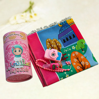 Ensemble Tapis de Prière Musulman pour Enfants Chapelet Islamique Compteur Numérique Bague Caméra Cadeau Ramadon pour l'Aïd
