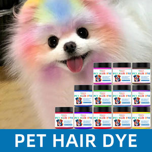 Tingere in modo sicuro i <span class=keywords><strong>capelli</strong></span> del tuo animale domestico con una crema semipermanente Non tossica di lunga durata in un contenitore di plastica di colore uniforme Non sbiadisce - Product Image 2
