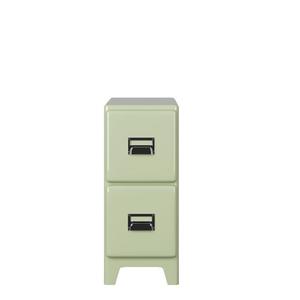 Creamy Green <b>Bedside</b> Table 2 Drawer Plastic Nightstand For Bedroom <b>Storage</b> Cabinet - Product Image 5