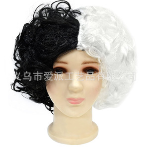 Conjunto de Disfraz de Cruella De Vil, Peluca Negra y Blanca, Máscara, Guantes, Collar de Perlas, Bastón, Accesorios de Cosplay para Mujeres Adultas, Halloween, Navidad - Product Image 5