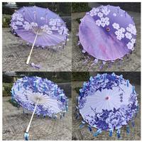 Parapluie décoratif en papier huilé de soie de style chinois fait à la main pour la photographie, les spectacles, les mariages, la danse traditionnelle