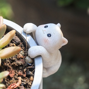 Multi-modelo disponible colgante lindo gatito peculiar escalada cilindro pecera macetas monitor de computadora adornos decorativos - Product Image 4