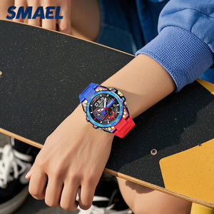 Reloj Deportivo SMAEL 8169 para Hombre, Analógico Digital con Doble Pantalla, Resistente al Agua 50M, Luminoso, Cronógrafo, Alarma, Correa de PU, para Exteriores - Product Image 3