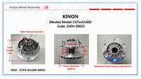 Embrayage d'entraînement principal CVTech1000 KINON Z9022 OEM OJYA 051000 00001, Ensemble de poulie d'entraînement et roue active pour VTT UTV, Pièces de rechange
