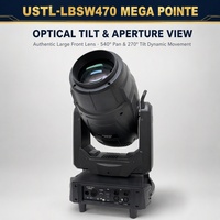 Projecteur de scène intérieur 470W Mega Pointe Moving Head Beam Spot Wash CMY CTO Zoom 3-35 degrés 540 270 degrés pour DJ, Club, Concert, Studio TV