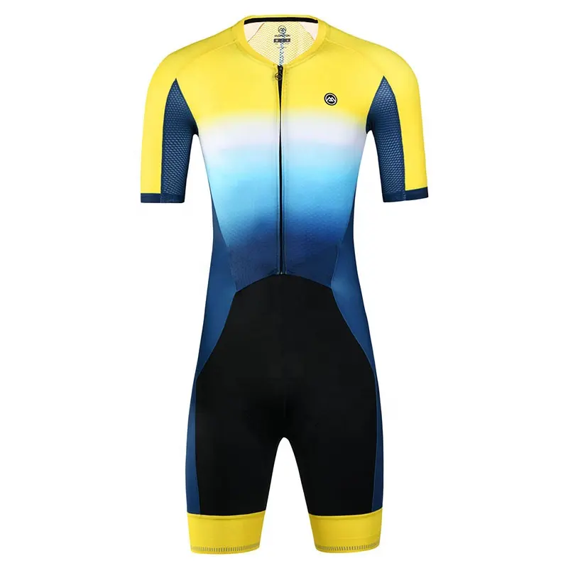 Monton Aero Short Sleeves Triathlon Race Men Custom Cycling Skin Suit Trisuit