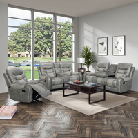 Canapé sectionnel inclinable en cuir confortable, ensemble de canapés inclinables pour salon, mobilier de salon - Vente chaude