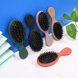 Lindo pequeño mango de ABS cepillo de viaje de pelo de bebé cepillo de pelo de cerdas de jabalí personalizado para desenredar el pelo - Product Image 3