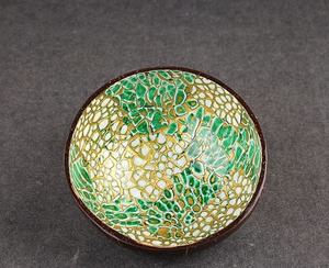 Arts et métiers faits à la main bols et cuillères en bois de noix de coco polis (lot de 2) - Product Image 4