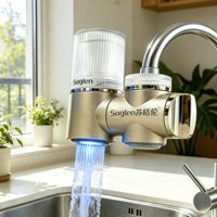 Purificateur d'eau portable pour robinet, filtre à eau, adaptateur universel compatible avec la plupart des robinets pour cuisine, salle de bain, camping-car, voyage, hôtel
