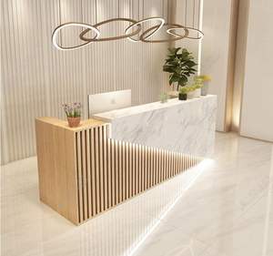 Mesin kasir Gym Salon kayu Modern untuk <span class=keywords><strong>Bar</strong></span> Penerimaan Spa Hotel furnitur bergaya untuk Salon - Product Image 4