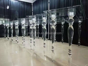 Wedding Supply Rectangle <strong>Clear</strong> Acrylic Dining Party <strong>Tables</strong> - Product Image 6