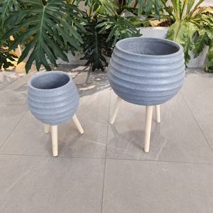 Pots de fleurs en fibre de verre modernes de Foshan avec trou de drainage, légers et écologiques, pour usage intérieur/extérieur et centres commerciaux - Product Image 6