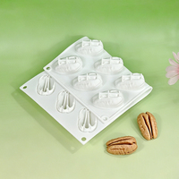 AK 15-fach Pistazien-Silikonform 3D Walnussform Eiscreme Schokoladenmousse Kuchenbackform Hitzebeständige Kerzenform