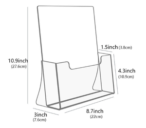 Espositore per Brochure e Cataloghi in Acrilico Trasparente AW Wholesale per Ristoranti e Porta Volantini <span class=keywords><strong>A3</strong></span> A4 A5 - Product Image 3