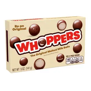 WHOPPERSチョコレートモルトミルクボールキャンディー、5オンス (1ボックス)