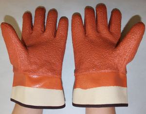 Suncend Safety Precio competitivo Naranja PVC Recubierto Anti-Corte Resistente al frío Gran agarre Guantes de trabajo de seguridad - Product Image 3