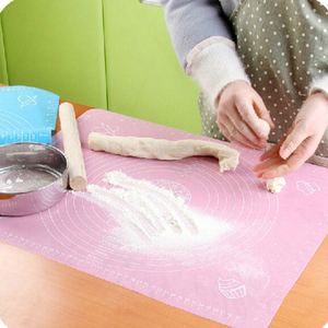 Tapis de pâtisserie rectangulaire en silicone avec logo personnalisé, antiadhésif, pour la pâte, avec mesures, réutilisable, écologique - Product Image 1