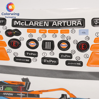 Calcomanías de Modelos de Autos de Carreras a Escala 1:18 al por Mayor, Adhesivos de Transferencia por Deslizamiento en Agua EVA, Película Ultrafina Acrílica de Alta Definición