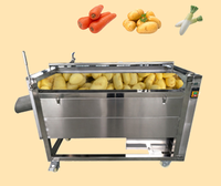 Multifunctionele Borstelrolmachines Voor Het Wassen En Schillen Van Aardappelen Groente Fruit Zoet Nieuw Product 2020 Verstrekt Wasfruit