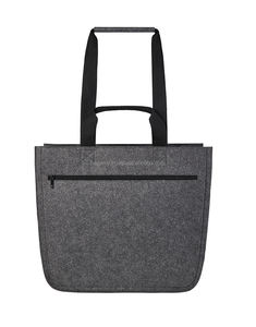 Classic Gift Handbags Large Capacity Ribbon Handle Decorative <b>PET</b> Felt Tote <b>Bag</b> Rectangle Shape Unisex Promotional Daily Work - Product Image 2
