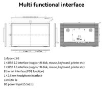 Pantalla IPS de Escritorio de 14/15.6 Pulgadas Montada en la Pared, Máquina Todo en Uno Android con Octa Core RK3588, Señalización Digital Android