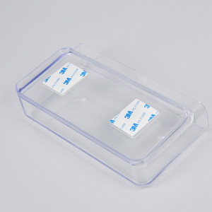 Boîte de rangement murale transparente pour papeterie, organisateur de bureau, forme rectangulaire avec design clair, pour bureau ou salle de bain - Product Image 4