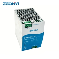 Alimentation à découpage ZGQNYI NDR-480-36 480W 13.3A 36V sans PFC 200-240VAC sur rail DIN SMPS AC-DC à sortie unique Transformateur CE