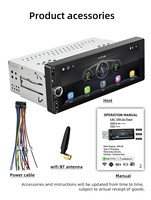 Autoradio Android universel BQCC Single-Din 6,86 pouces, prix OEM, lecteur multimédia Carplay, BT, FM, charge de téléphone, MP5, stéréo pour HONDA