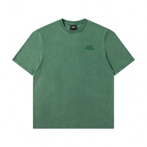 Camisetas Oversize Unisex de Algodón 100% con Lavado Ácido, Bordado y Estampado Digital de Letras, Venta al por Mayor para Fabricantes - Product Image 1