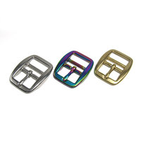 Boucle double barre en acier inoxydable de 16 mm, boucle de ceinture de 25 mm, boucle de collier pour colliers de chien
